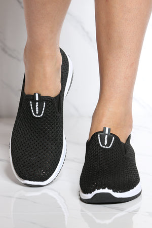 women's perforated slip on shoes