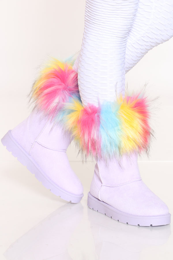 boots with fur at the top