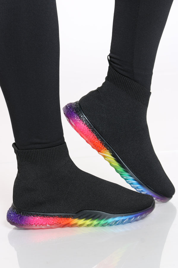 rainbow champion sock shoes