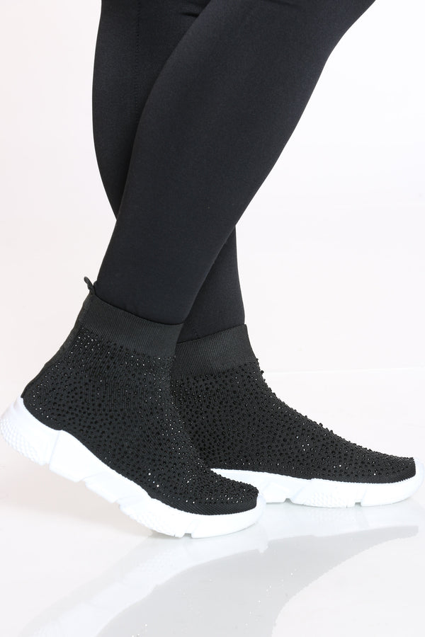 bedazzled sock sneakers