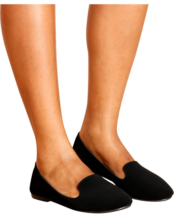 black smoking flats