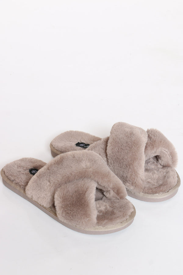 women's criss cross slippers