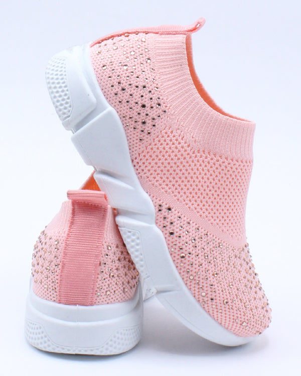 pink rhinestone sneakers