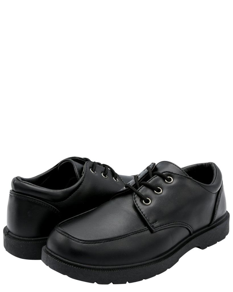 black leather lace up school shoes