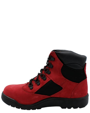 timberland field boots red