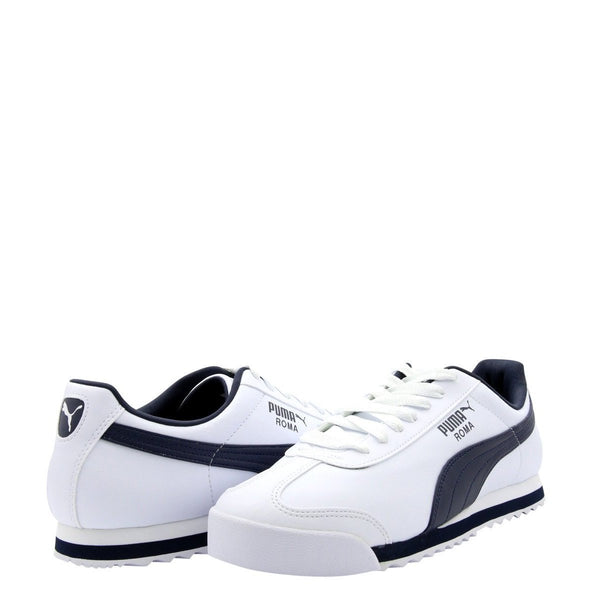 puma roma white navy