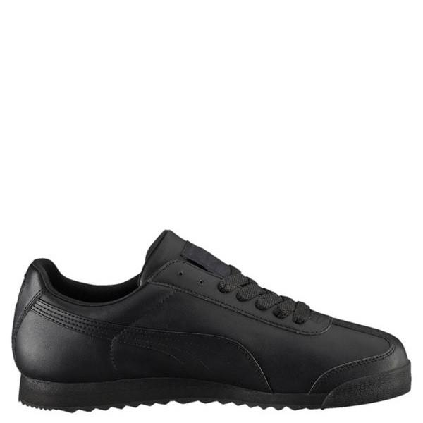 all black leather pumas