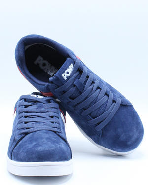 Racer Tri Color Suede Sneaker - Blue 