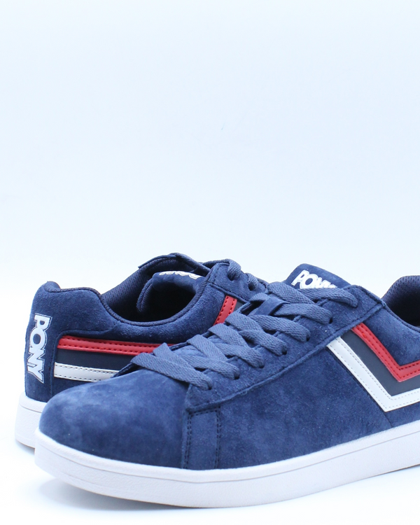 Racer Tri Color Suede Sneaker - Blue 