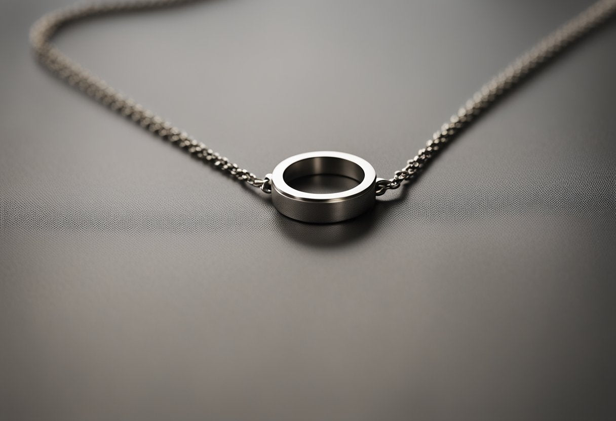 unique stainless steel piece in a necklace
