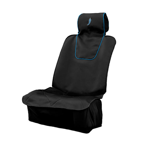 car seat protector - dry rub medium black blue