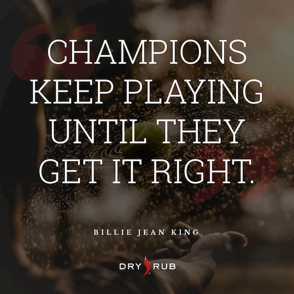 fitness quote - champions get it right