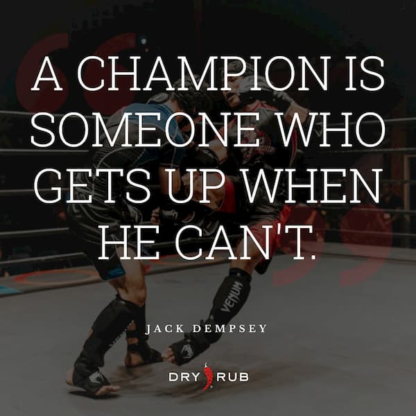 fitness quote - champion gets up