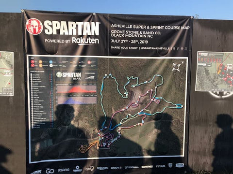 first spartan race Asheville NC - sprint map