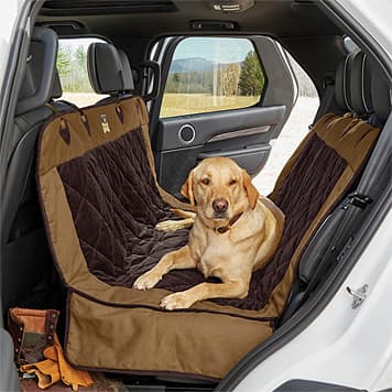 orvis dog - brown car seat protector
