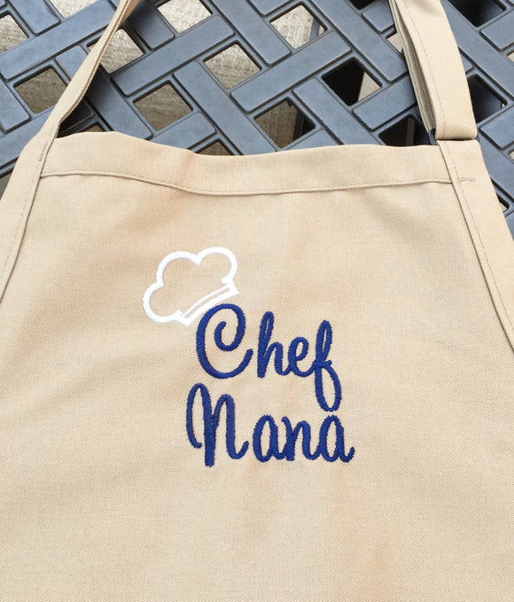 monogrammed chef apron