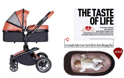 baby stroller 3 in 1 with car seat high view pram for newborns folding 360 degree rotation