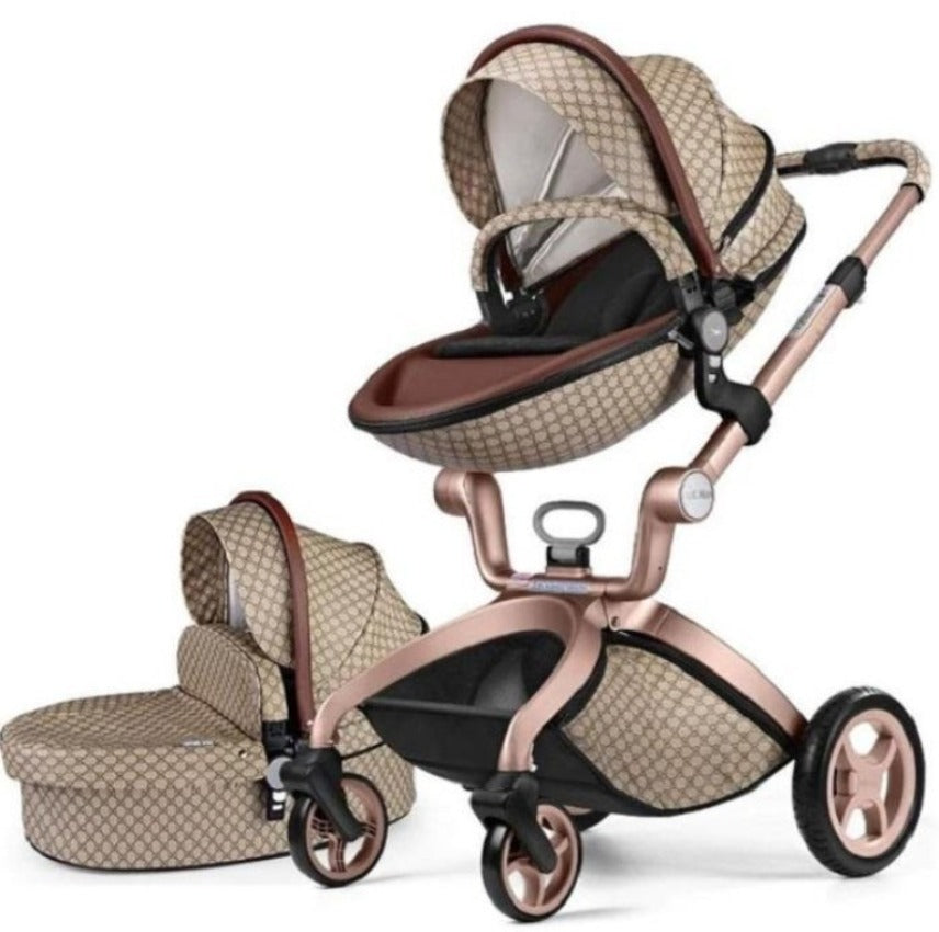 3 in 1 Leather Hot Mom Stroller High 