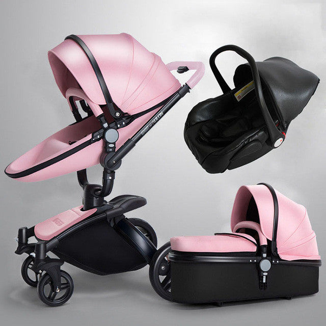 Maxo Of Aulon Leather Baby Pram Stroller 2 Way Shock Proof Many Colors ...