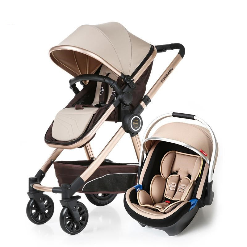 Luxury Baby Stroller 3 in 1 High Landscape Baby Carriages Pram – T A Y