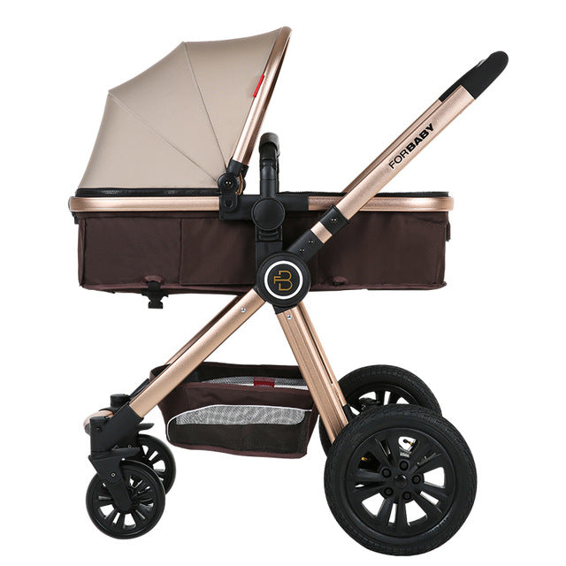 luxury baby stroller 3 in 1 high landscape pram