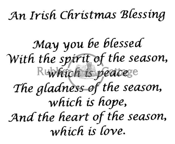 Irish Christmas Blessing - Rubber Cottage