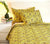 Quilted Handblock Bedspread (yellow )