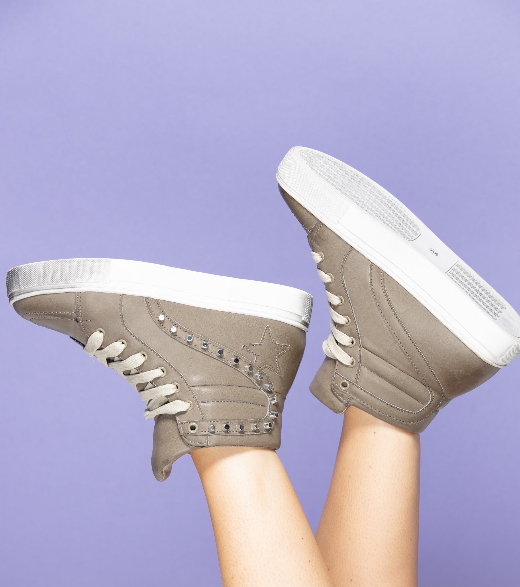 Jolie Grey High Top Sneakers 