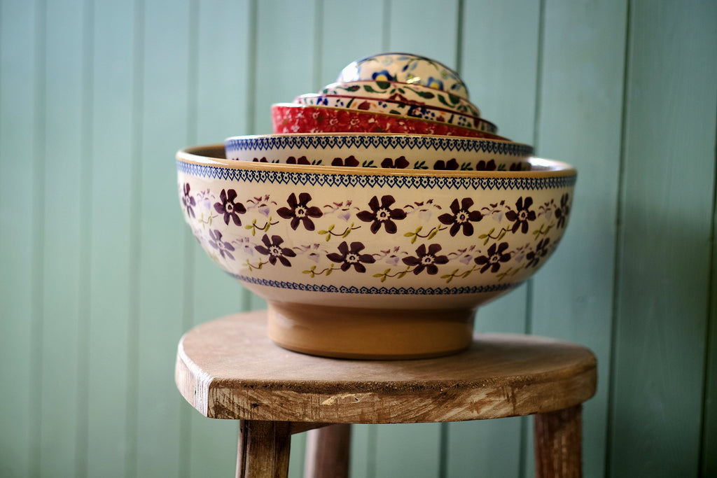 NICHLAS MOSSE SALAD BOWL - RED LAWN - Irish Crossroads