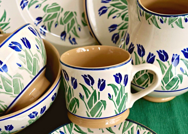 Nicholas Mosse pottery blue blooms collection