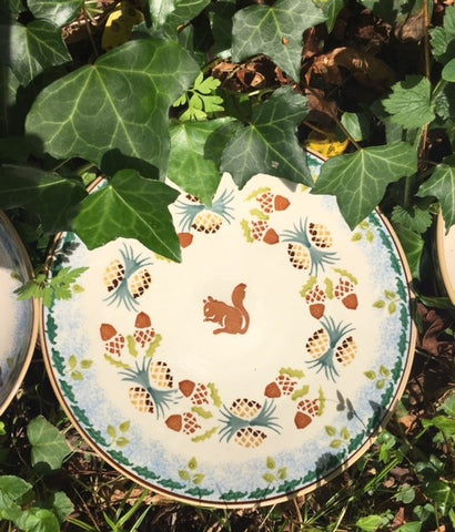 Nicholas Mosse squirrel woodland pattern everyday plate