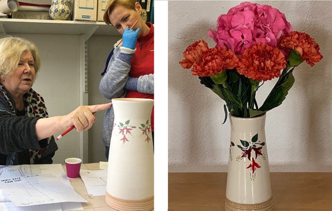 Susan Mosse creating Large Tapered Vase