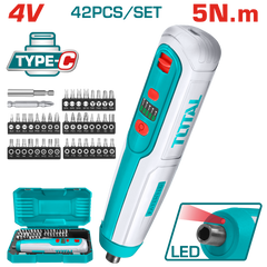 4V charging screwdriver with accessories from Total