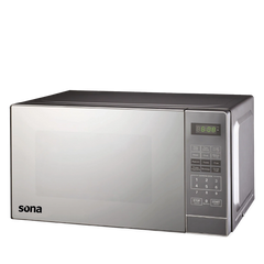 Sona microwave, 22 liters, 700 watts, gray color, with mirrored glass
