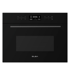 Elba Built-in Microwave 48L Black with Grill, Touch Control, Fan and Accessories