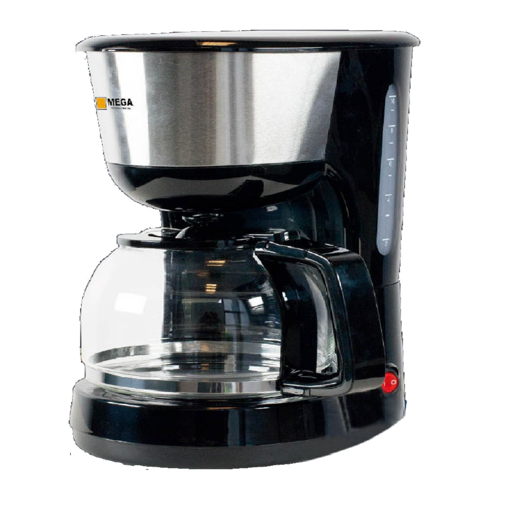 MEGA Coffee Maker Machine 1000W 1.25L - Black 