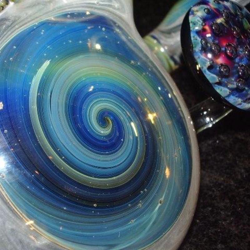 Cone Piece - Glass Bulb Swirl Dot – Cloud 9 Smoke Shop Australia