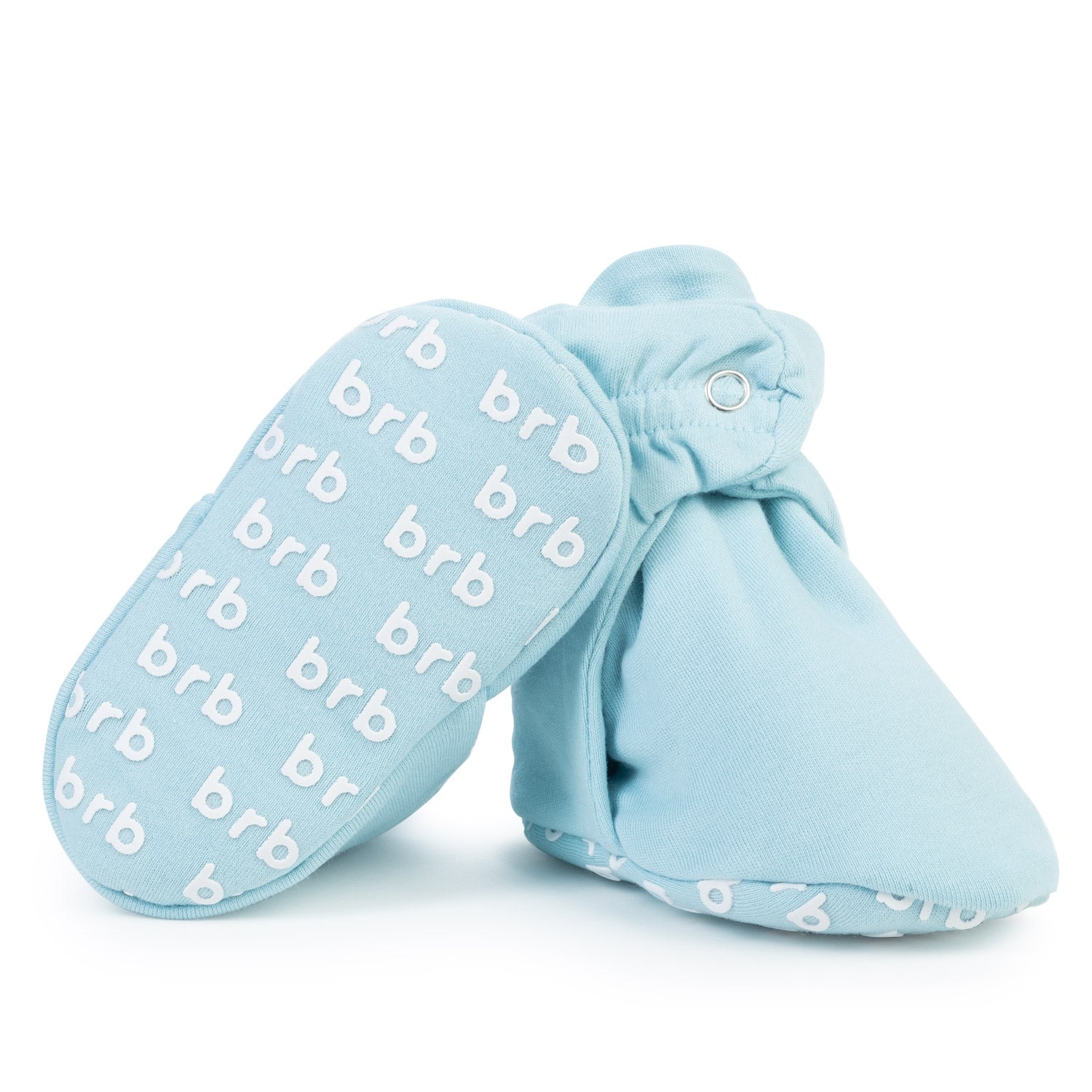 Glacier Blue Cotton Baby Booties 