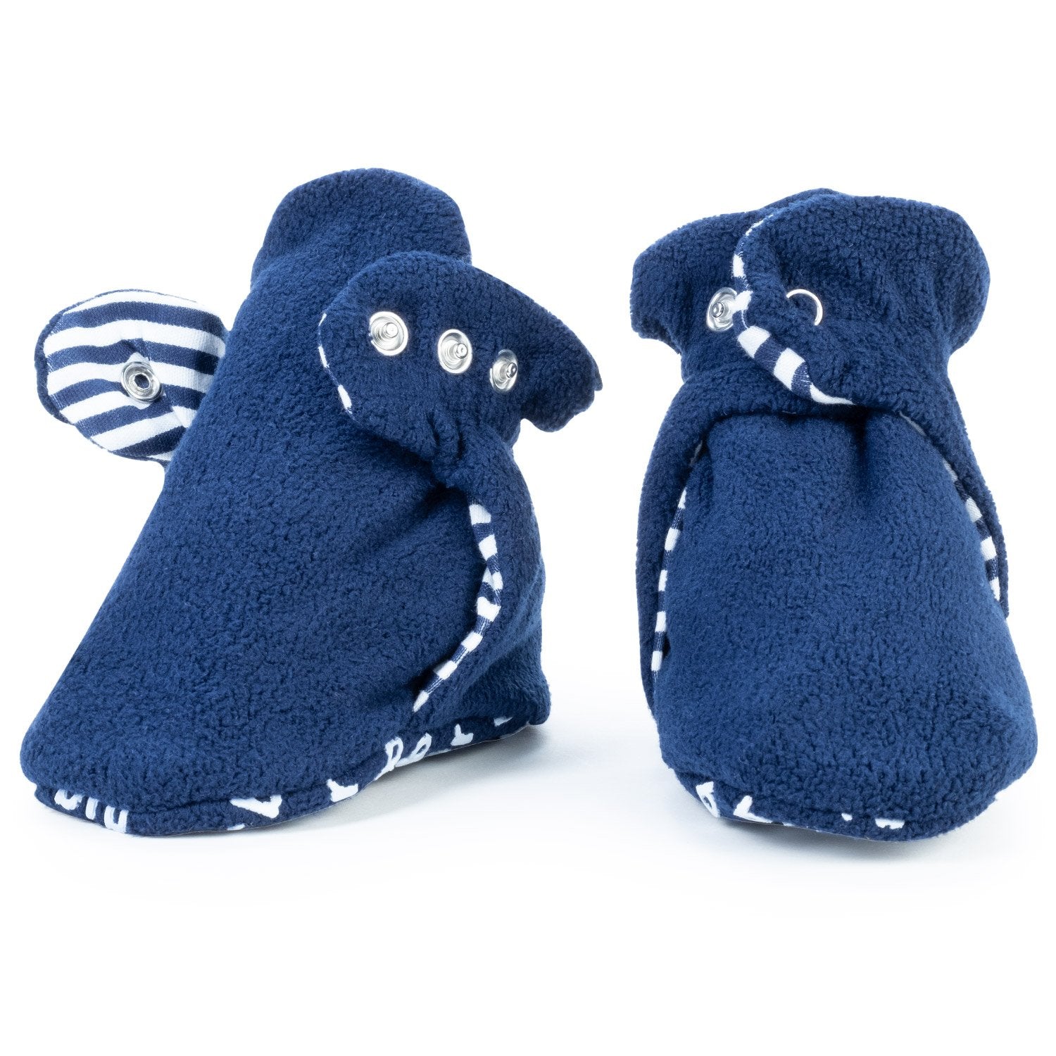 baby booties with snaps