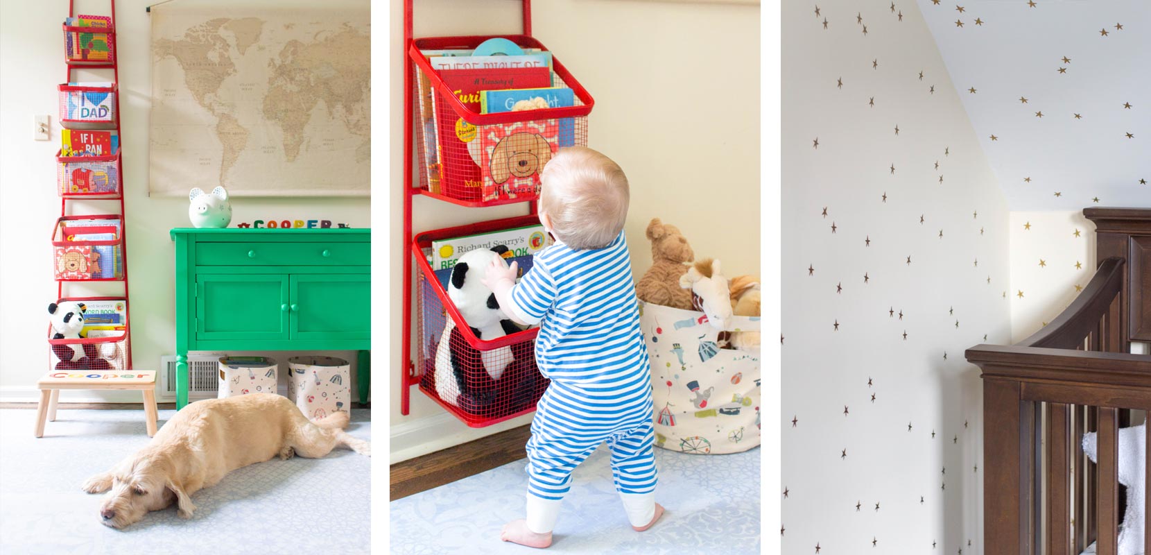 Little Nomad Cooper's Nursery Reveal Red Baskets