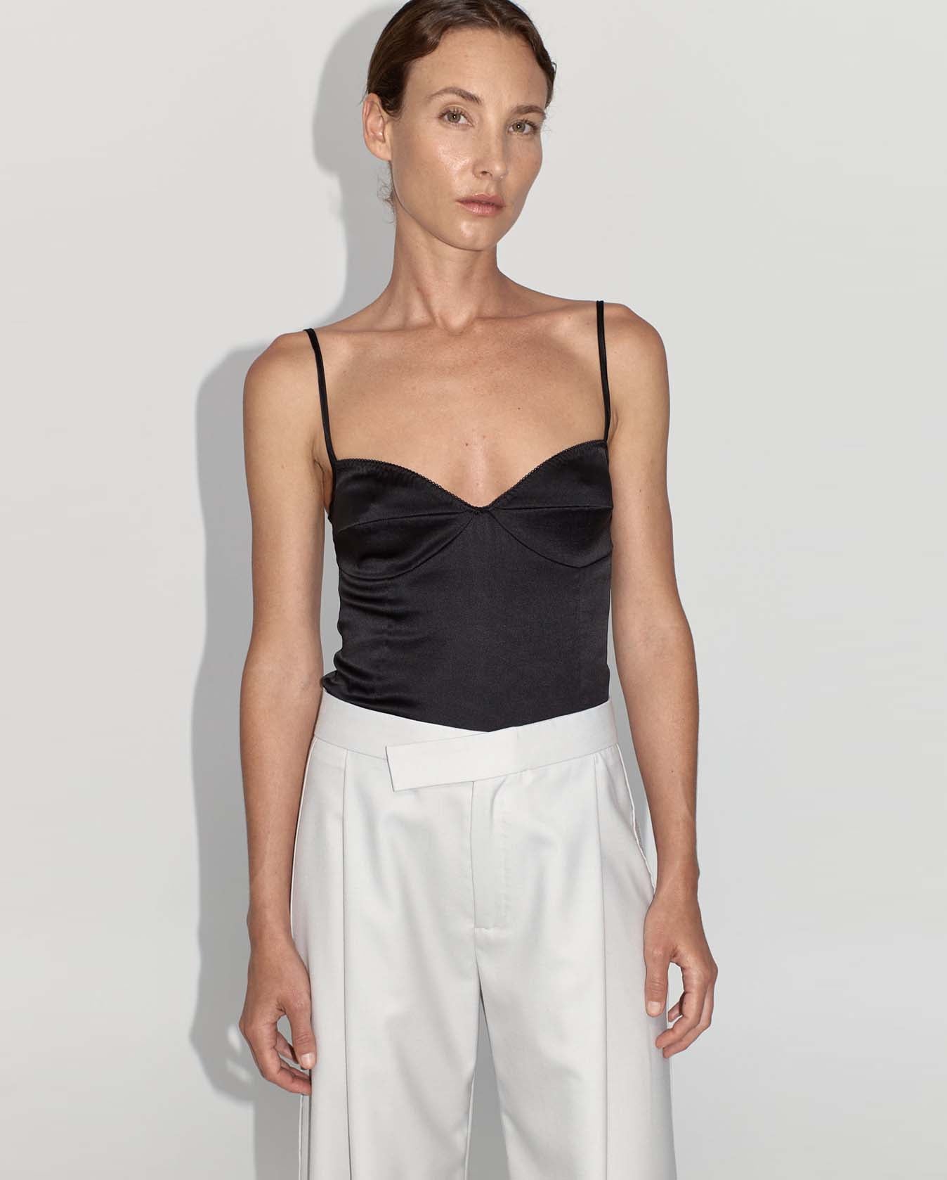 Soft Silk Cami - Washed Black