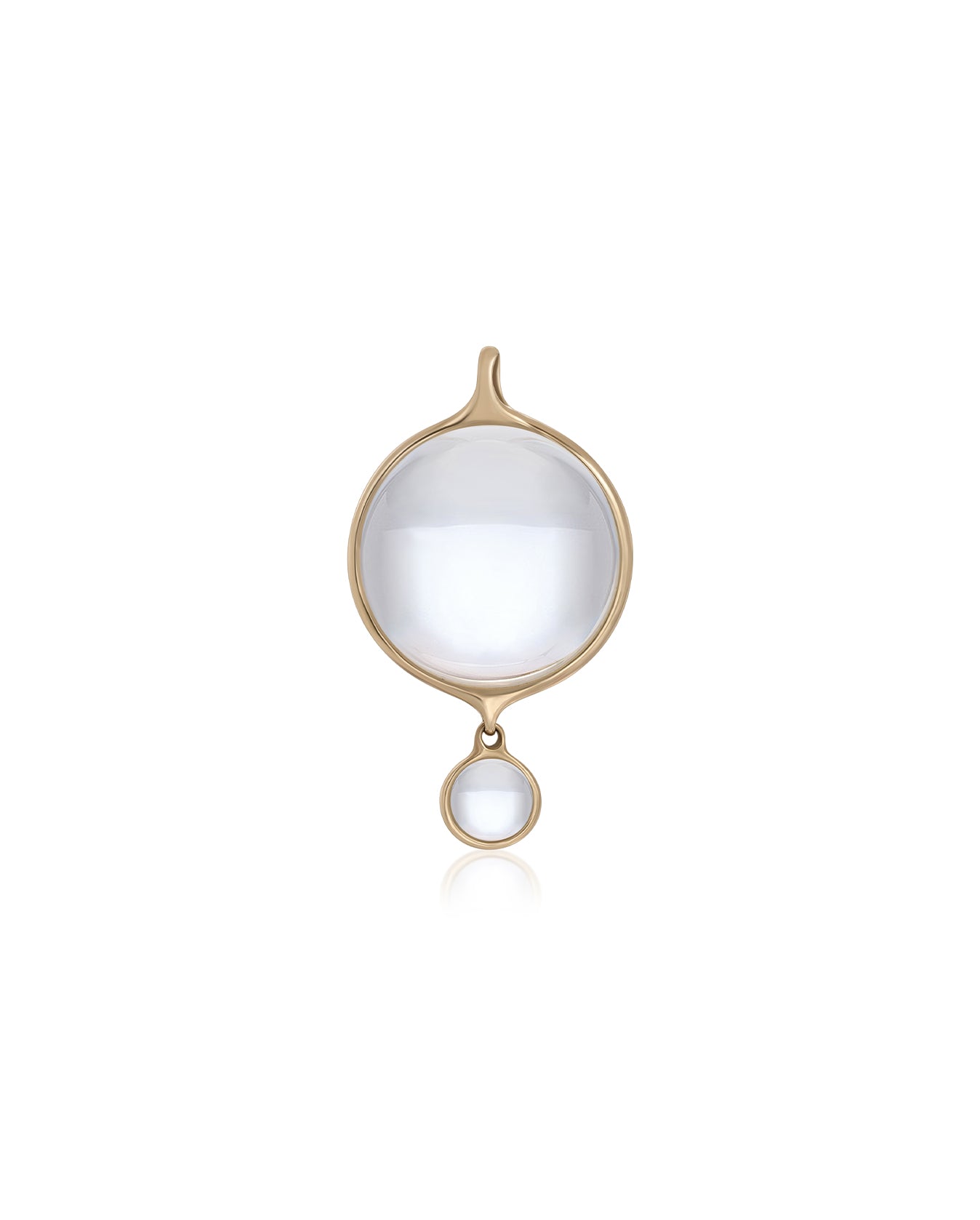 Quartz And 14K Gold Lucent Charm