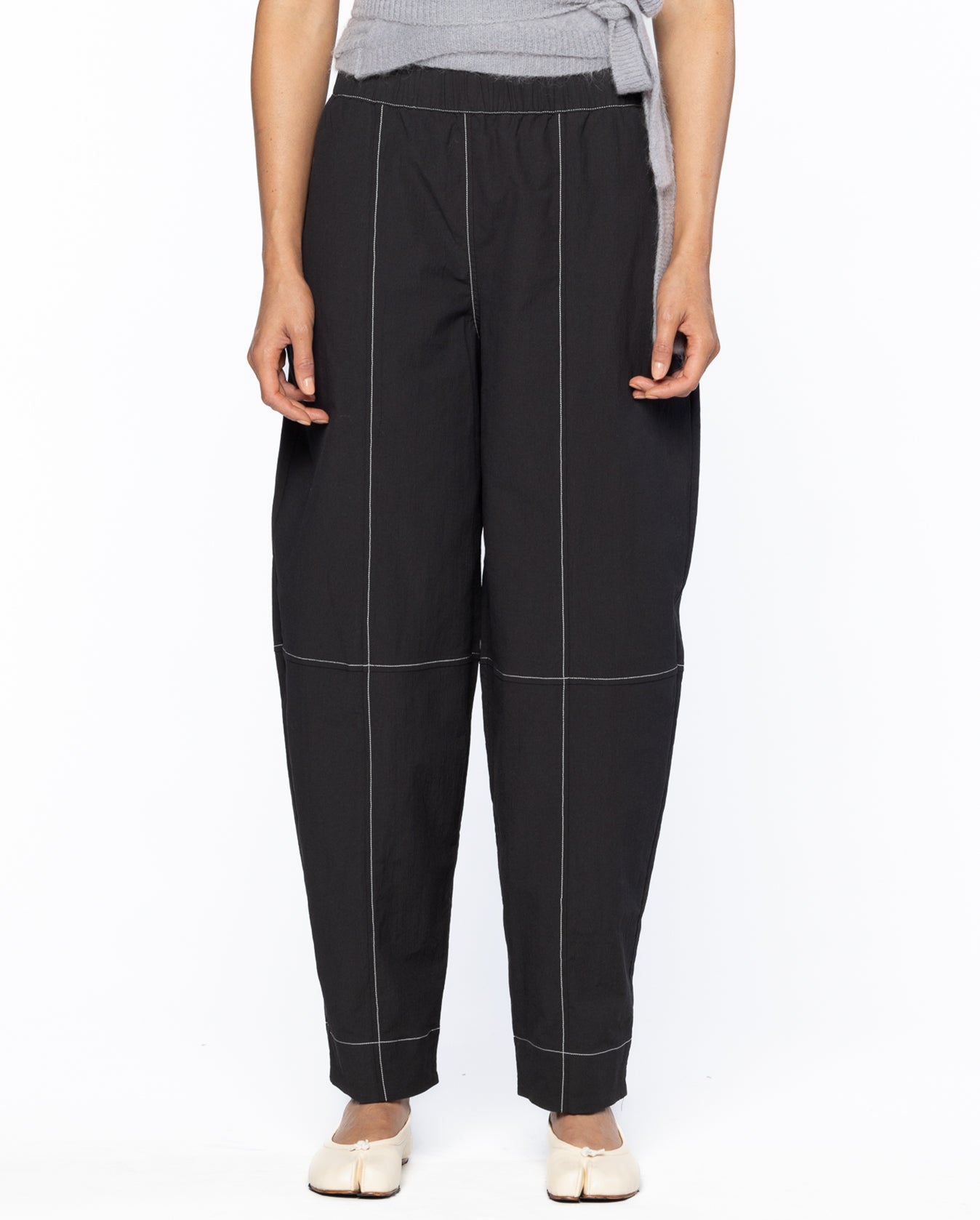 Black Black Elasticated Curve Trousers