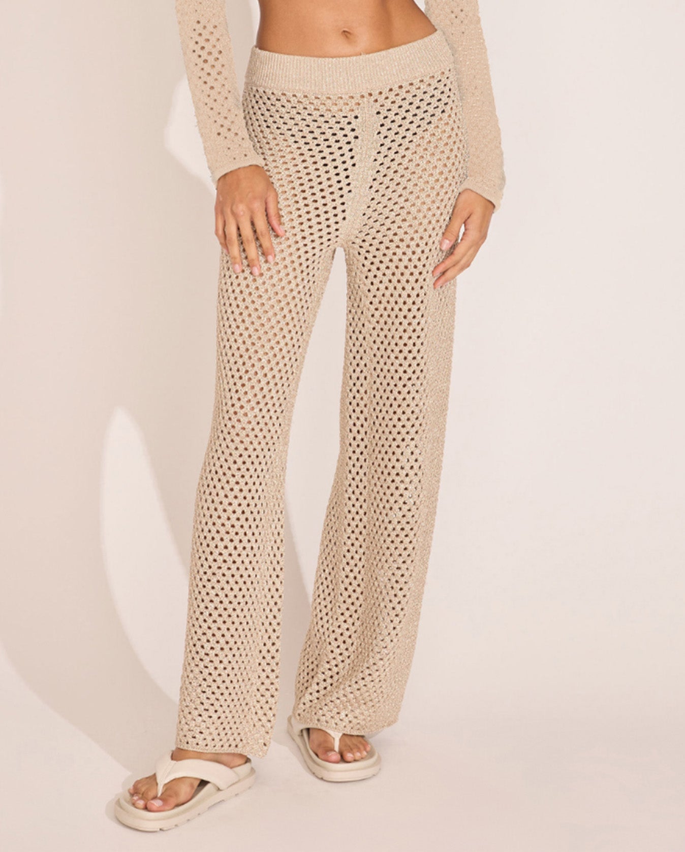 The Logan Pant - Crochet Vertical Stripe - Multi