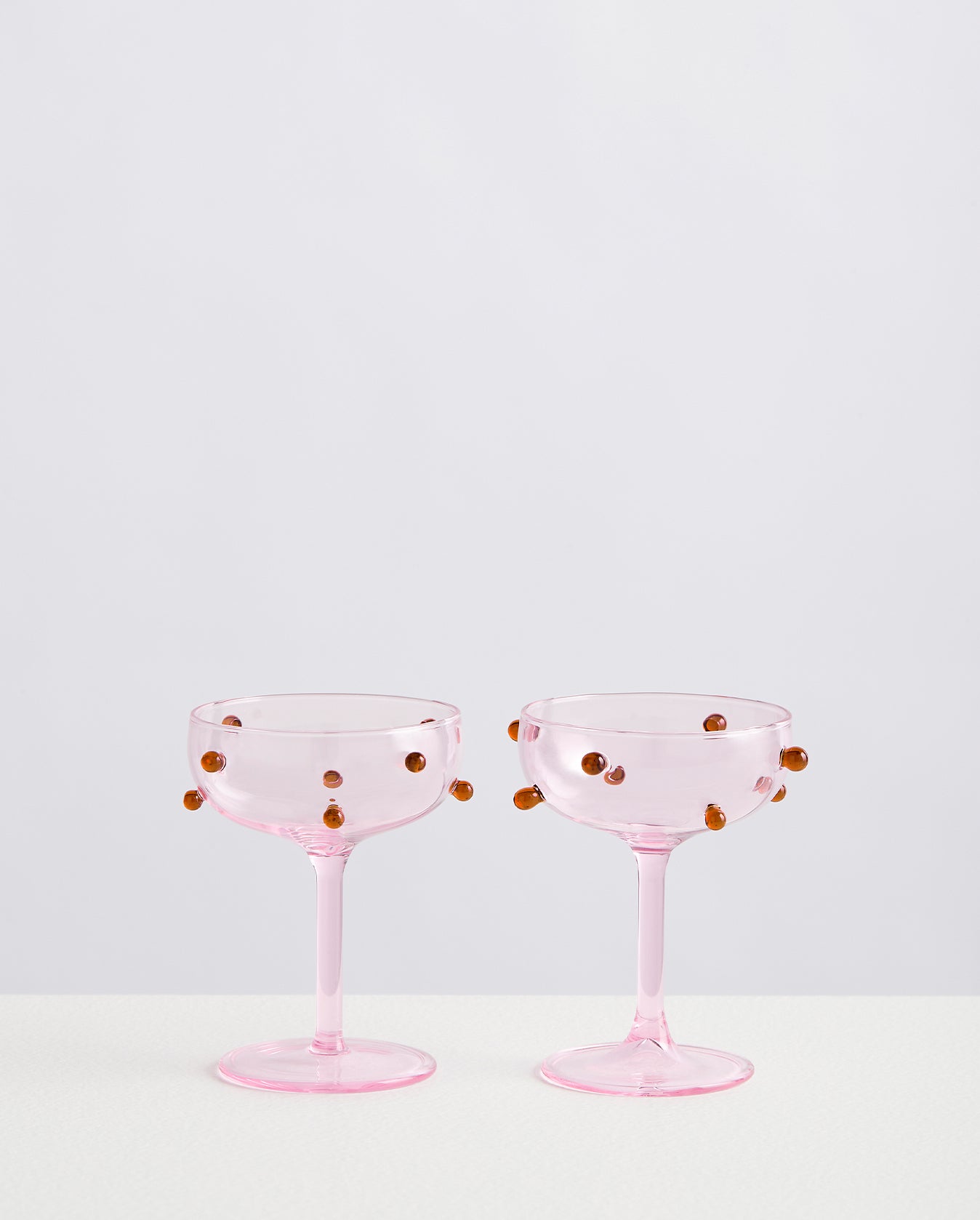 Maison Balzac Set of 4 Large Glasses Miel/ Pink/ Clear/ Amber