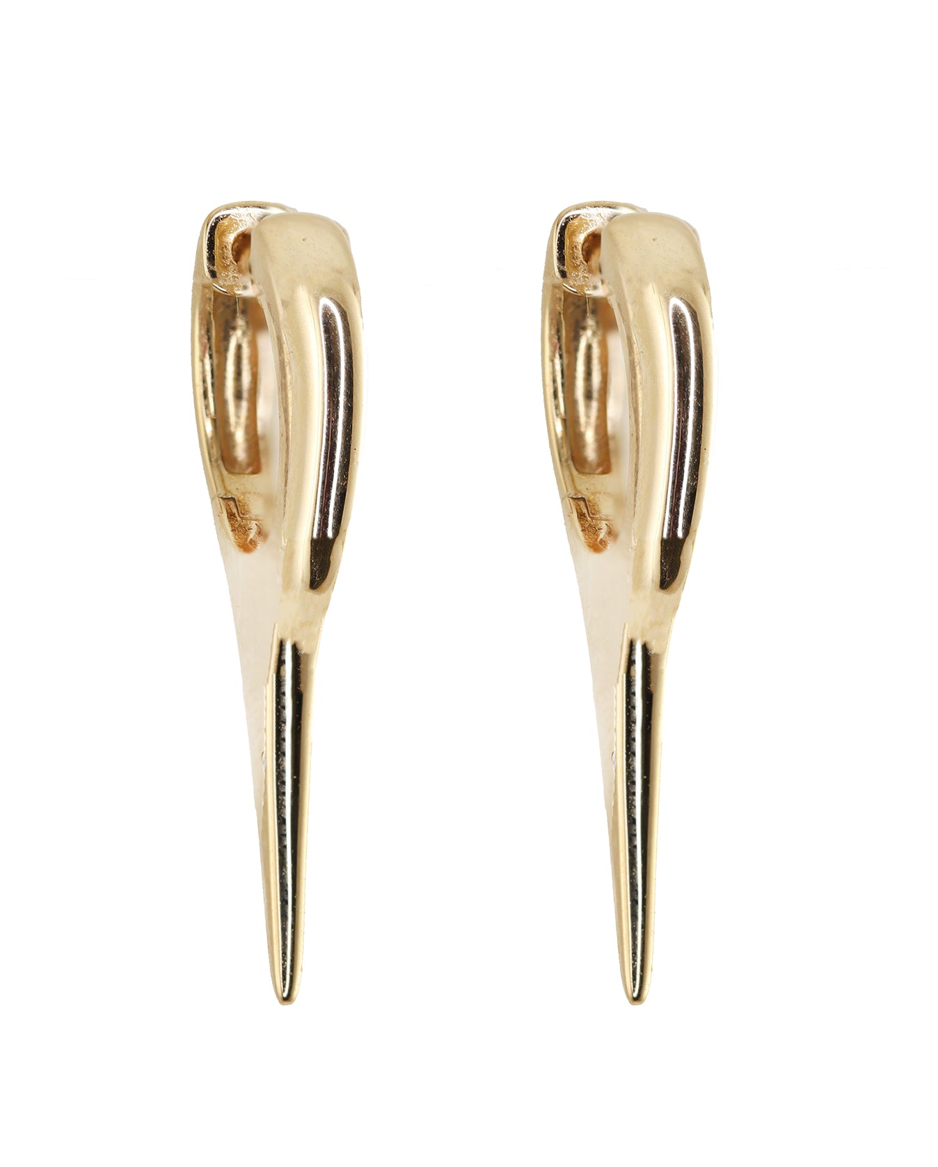 Quartz And 14K Gold Lens Fishhook Earrings