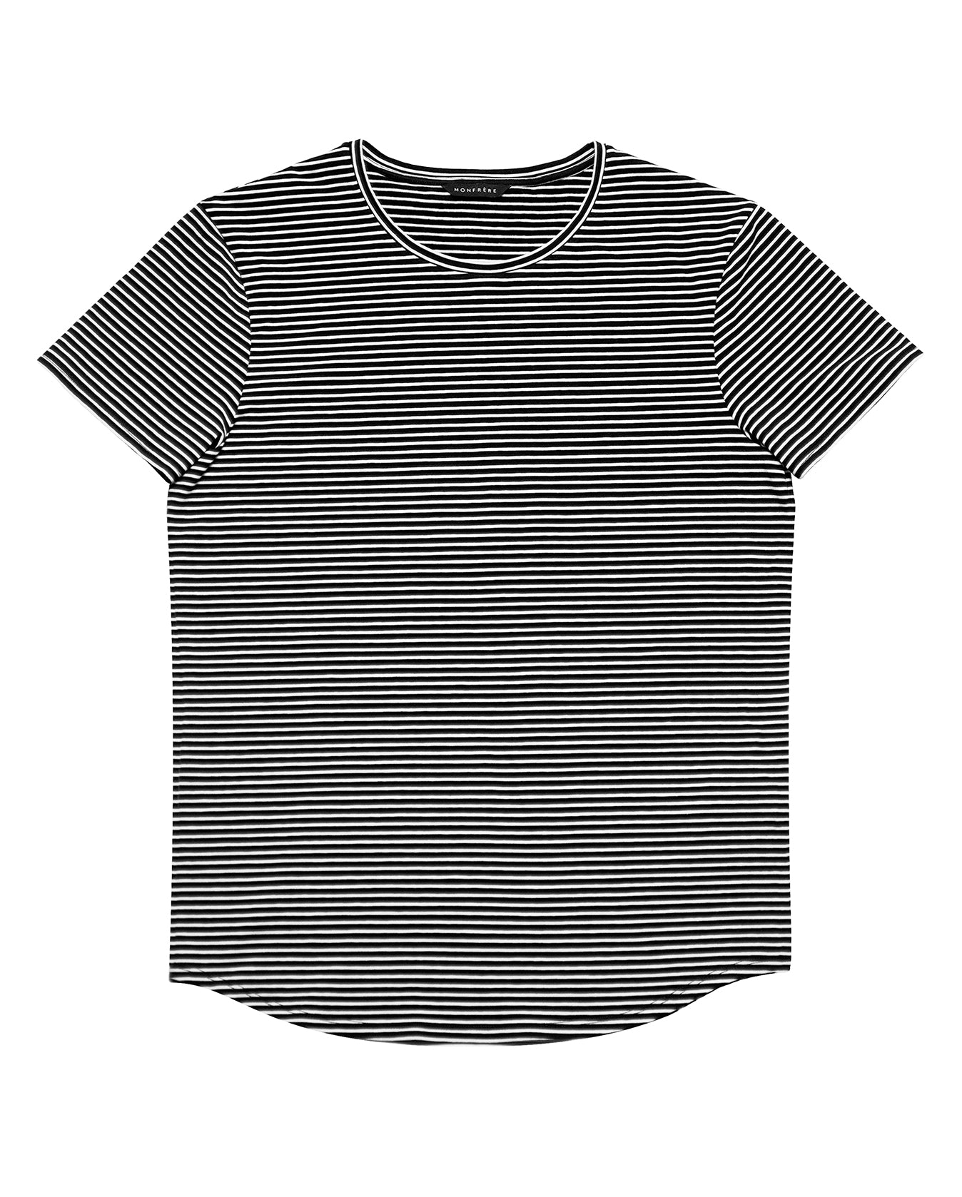 Bo Tee in Black and White Stripe