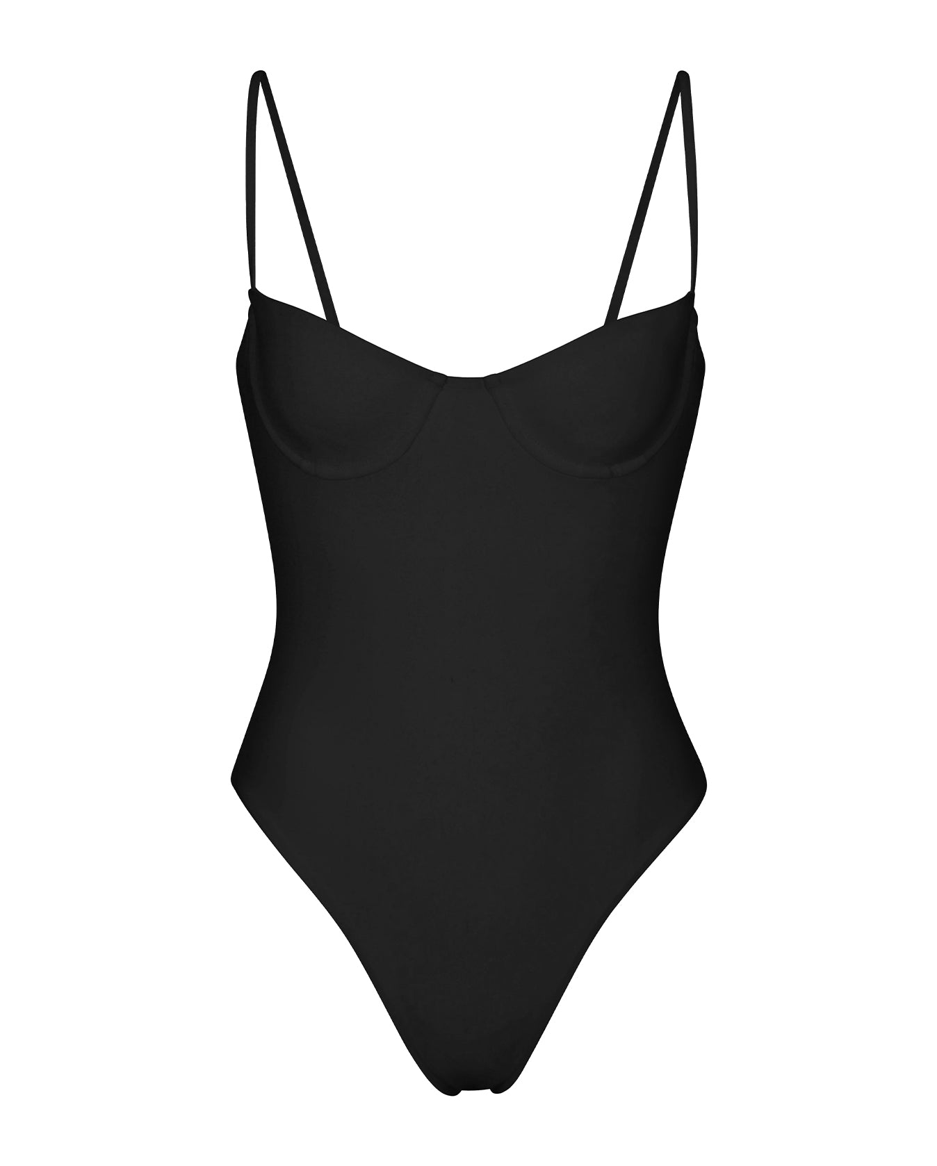 Cotton On black balconette one piece cheeky swimsuit bathing suit