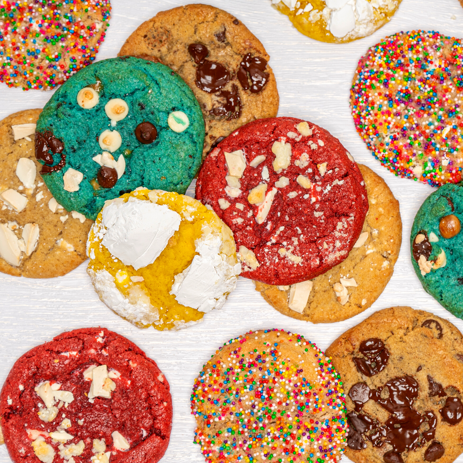 The Cravory Best Seller cookies pack - Red Velvet cookie, chocolate chip cookie, Birthday cake cookie, Cookie Monster, Lemon Bar, Salted Caramel Cream