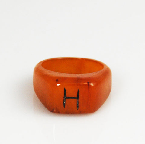 Butterscotch Bakelite H Ring